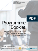 Actuarial Conference 2015 Programme Booklet