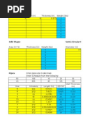 Rect Plates: Enter Pipe Size in Decimals Enter Schedule From The Following