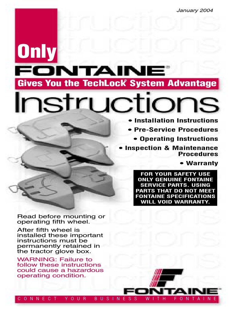 Fontaine Instructions PDF | PDF | Screw | Trailer (Vehicle)