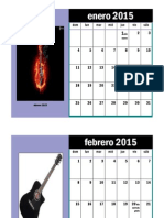 Calendario Por Mes 2015