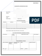 Candidate'S Information Form: HR/CIF/02.15