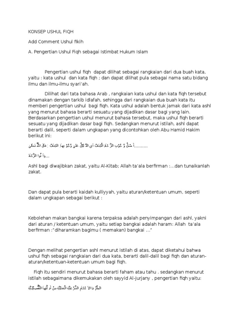 Konsep Ushul Fiqh Pdf