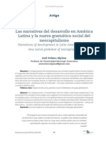 Las Narrativas Del Desarrollo en AL y La Nueva Gramatica Social Del Neocapitalismo