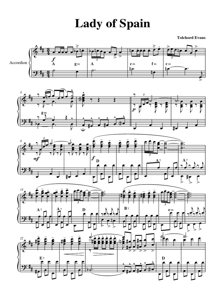 Lady of Spain Accordion Solo