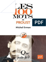 Les 100 Mots de Proust - Michel Erman