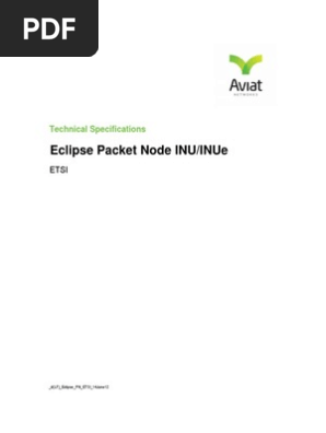 Eclipse Packet Node INU INUe ETSI Technical Specifications June 2012