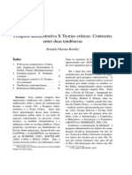 Pesquisa Administrativa X Teorias Críticas