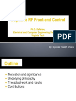 Cognitive RF Front-End Control