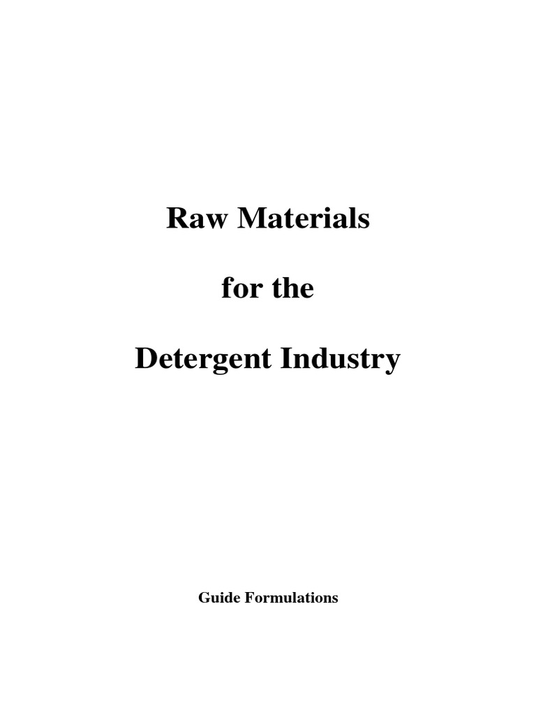 Detergent Raw Materials PDF PDF Sodium Hydroxide Chlorine