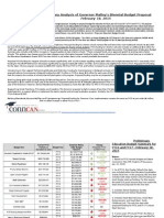 Preliminary Analysis of Governor Malloy's Biennial Budget Proposal