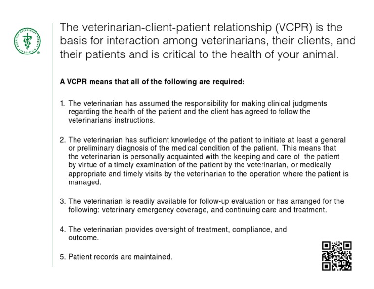 Understanding VCPR in Veterinary Care | PDF