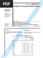 Abnt5311 Códico de Cores Pa Resistores Fixio