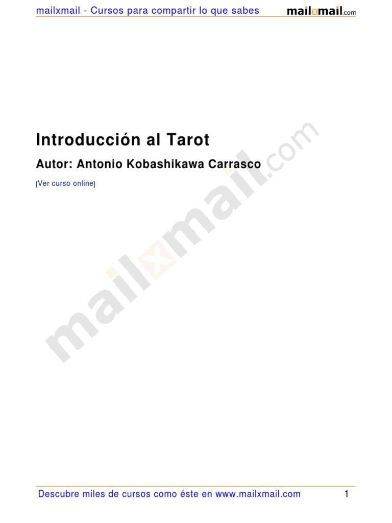 Introducción al Tarot y sus Arcanos | PDF | Tarot | Jugando a las cartas