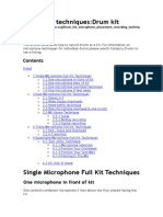 Técnicas Grabación Batería