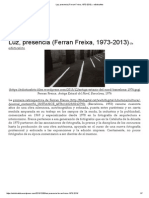 Luz, Presencia (Ferran Freixa, 1973-2013) « Edícticafoto