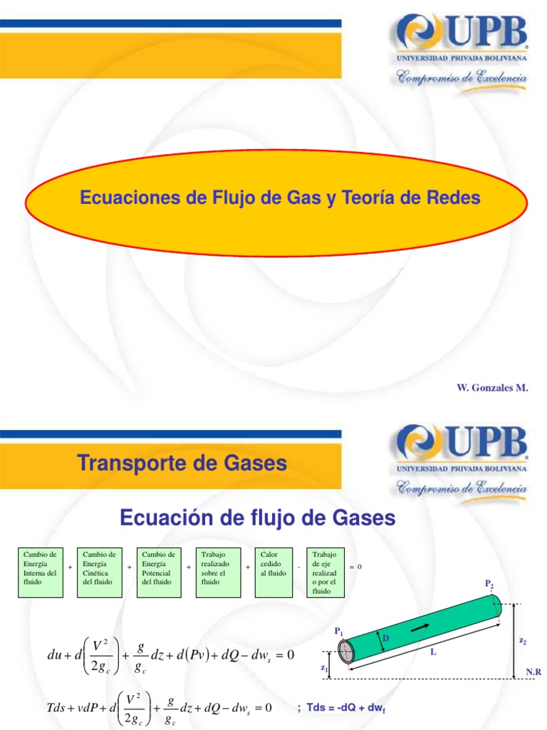 Ecuaciones de Flujo y Transporte de Gases | PDF | Tubería (transporte ...