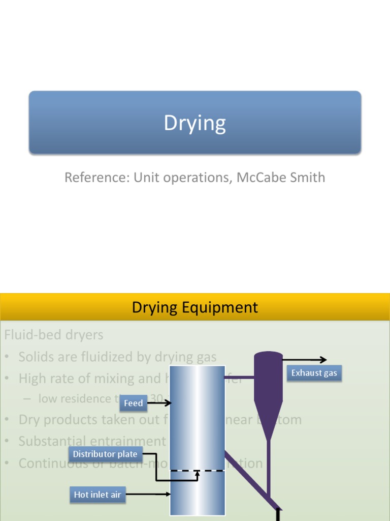 Overview of Drying Unit Operations | PDF | Home & Garden