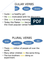 Is Does Has Was: Singular Verbs