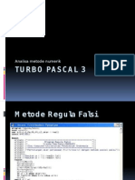 Turbo Pascal3: Analisa Metode Numerik