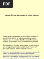 A Dialéctica Materialista Como Ciencia