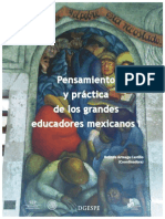 Pensamiento y Practica de Los Grandes Educadores Mexicanos I