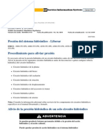 Presión Del Sistema Hidráulico - Liberar PDF