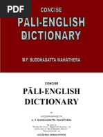 Concise Pali-English Dictionary (A.p.buddhadatta Mahathera)