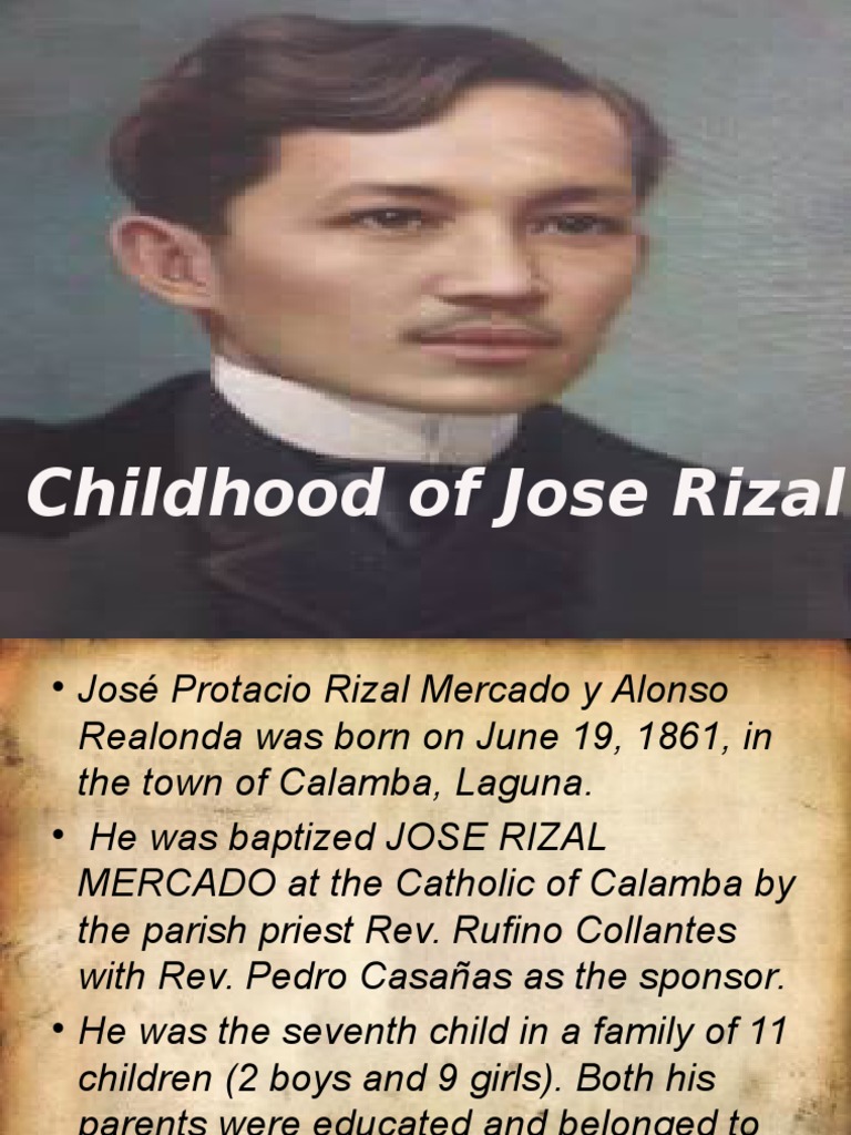 Life in Calamaba of Jose Rizal Manila Personal Growth
