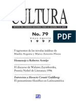 Revista Cultura 79 - El Salvador (Homenaje a Roberto Armijo)