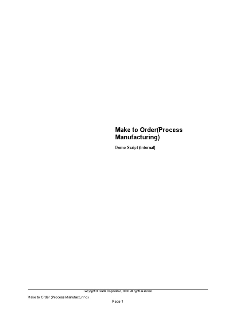 OPM Make To Order | PDF | Screenshot | Copyright