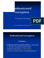 (Slides) Authenticated Encryption GCM - CCM