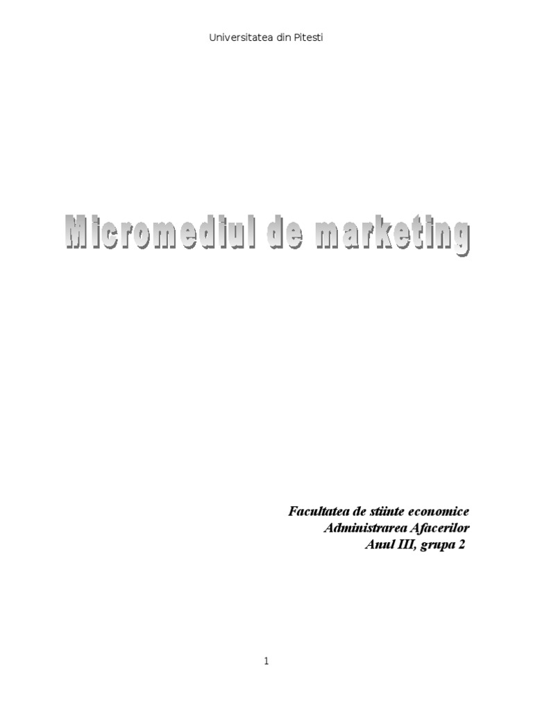 MIcromediul de Marketing | PDF