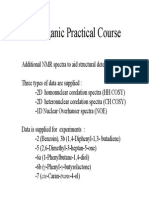 Organic Practicals NMR Data