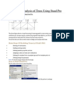 Design and Analysis of Truss Using Staad Pro