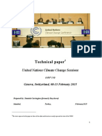 Technical Paper United Nations Climate Change Sessions - Geneva 8-13 February 2015 