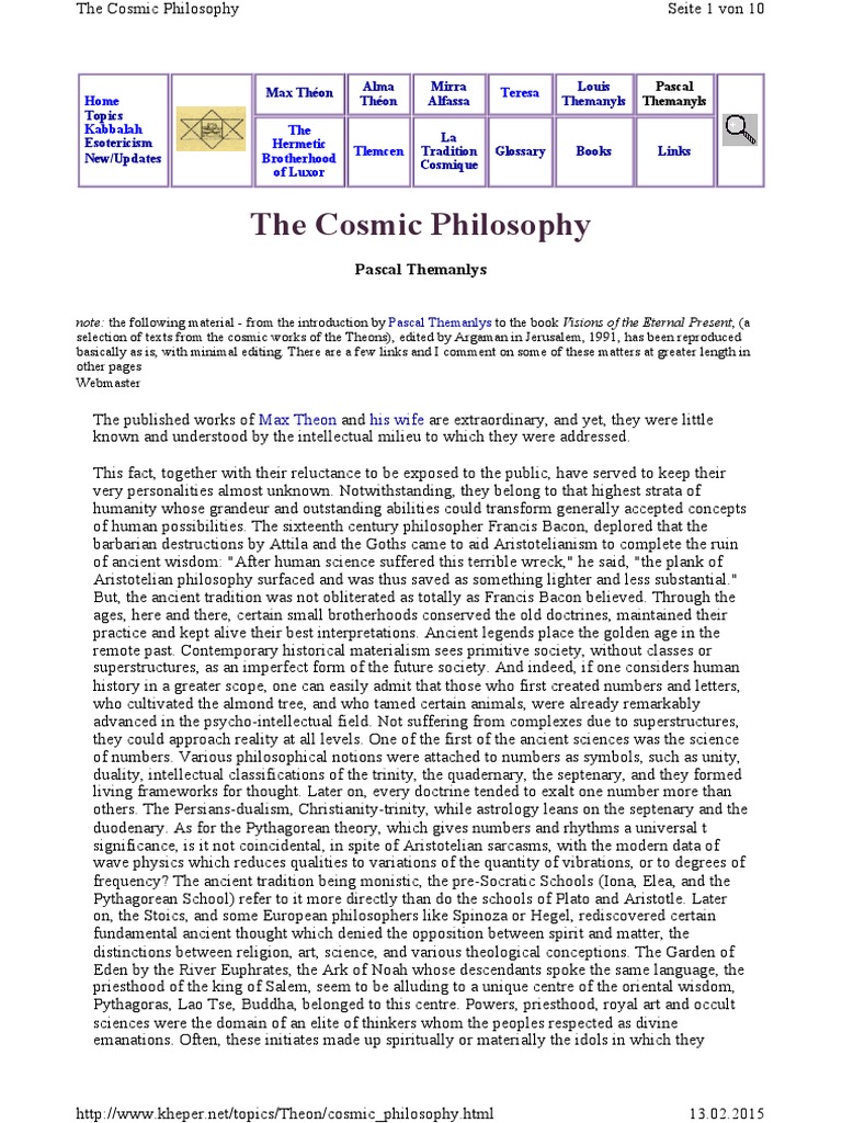 The Cosmic Philosophy | PDF | Helena Blavatsky | Soul
