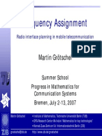 Frequency Assignment and Mathematics for Comm Systems