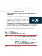 Post Snowpocalypes Revised FYS Course Schedule