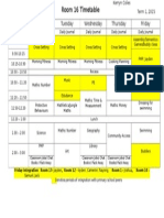 Room 16 Timetable Term 1 2015