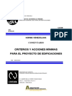 COVENIN 2002-1988 Criterios y Acciones Para Proyectos de Edificaciones. Comentarios