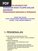 Pengurusan Ternakan & Pemakanan Ikan Sangkar