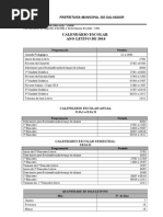 Clandário Escolar - Ano Letivo 2014