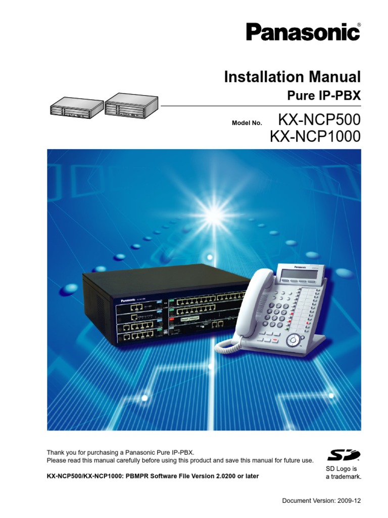 Panasonic-KX-NCP500-1000-Installation-Manual.pdf | Telephone Exchange |  Password