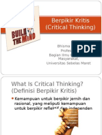 BUDAYA ILMIAH_Berpikir Kritis-Prof Bhisma Murti