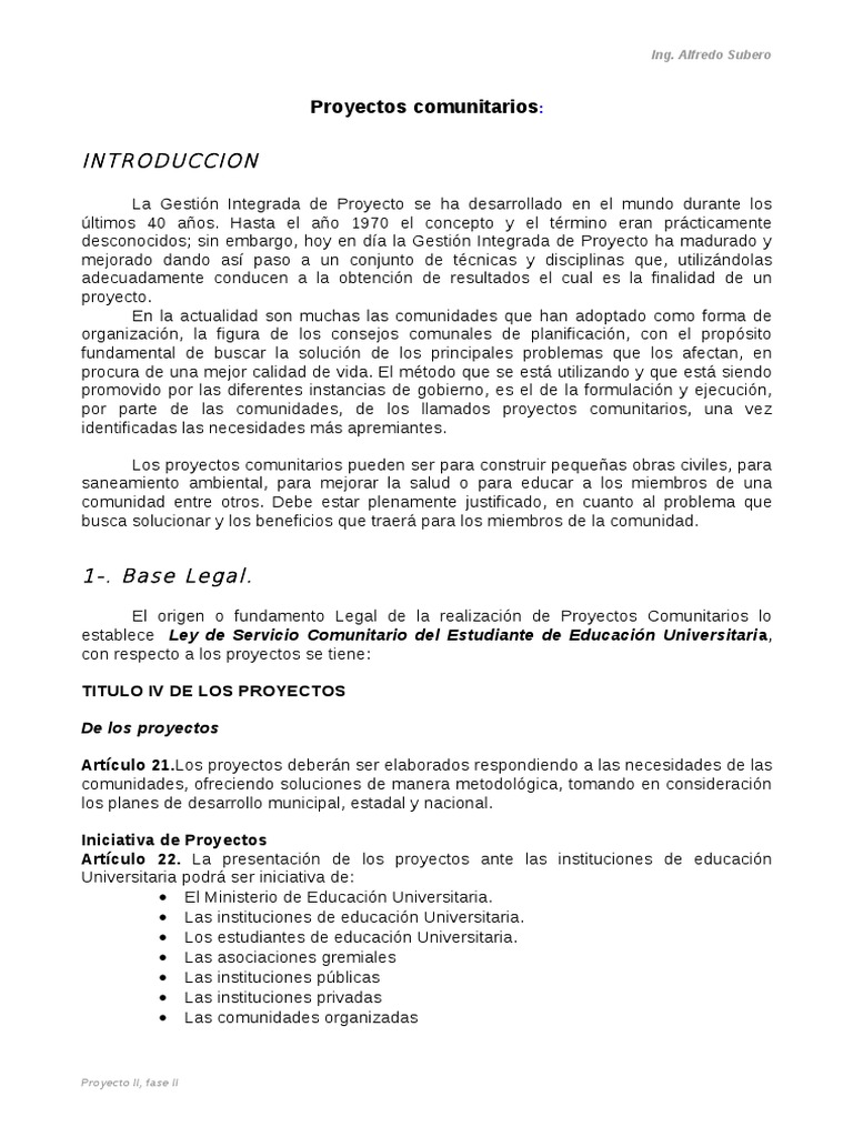 Proyectos Comunitarios | PDF | Presupuesto | Conocimiento