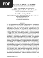 A Inteligência Artificial e Os Sistemas Especialistas Aplicados à Produção