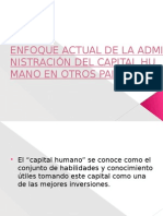 Enfoque Actual de La Administración Del Capital Humano