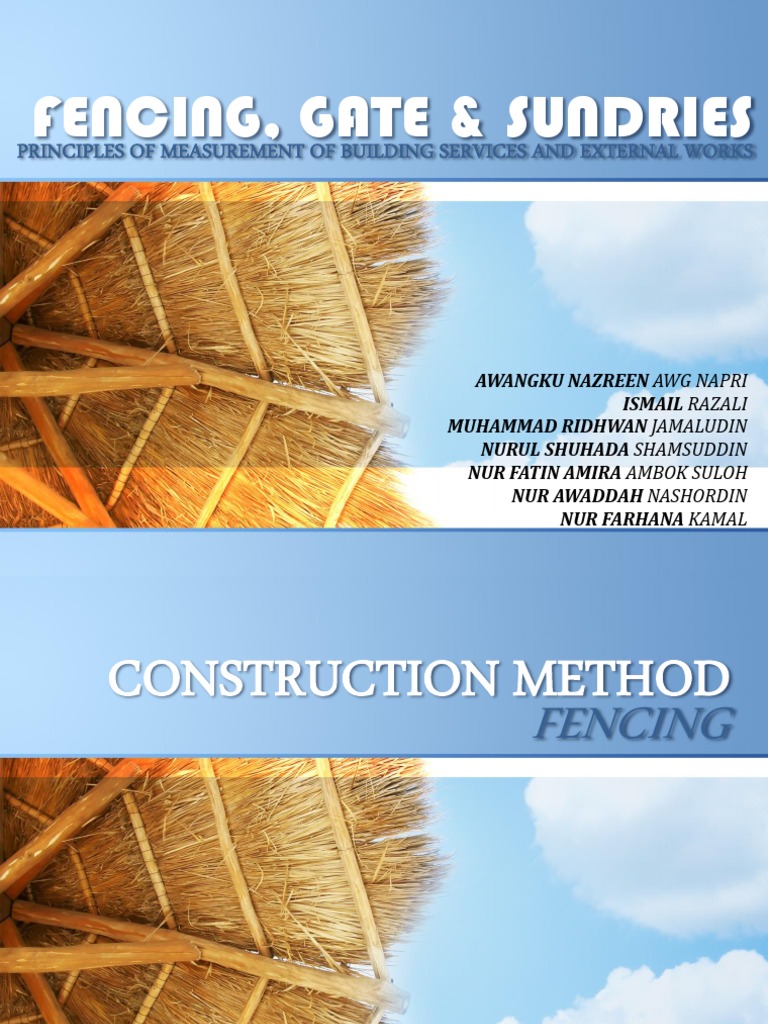 Gate Fencing Pdf Building Engineering Nature