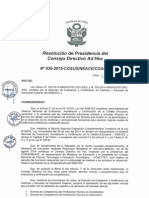 Resolución N°030-2015-COSUSINEACE-P