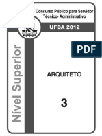 Prova 2012-Arquiteto